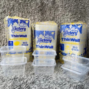 Thinwall Victory Rectangle Wadah Makanan | 500ml 750ml 1000ml 1500ml Persegi Panjang | THINWALL SMS