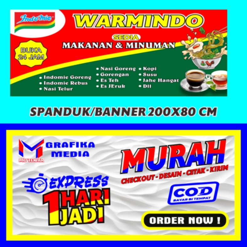 SPANDUK / BANNER WARMINDO POSISI LANDSCAPE