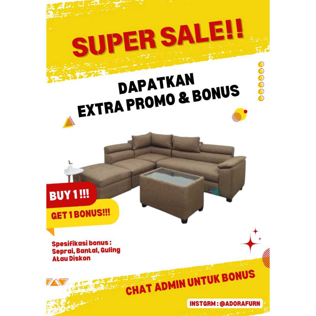 Sofa Minimalis L Sudut Oscar / Yakoho Leira