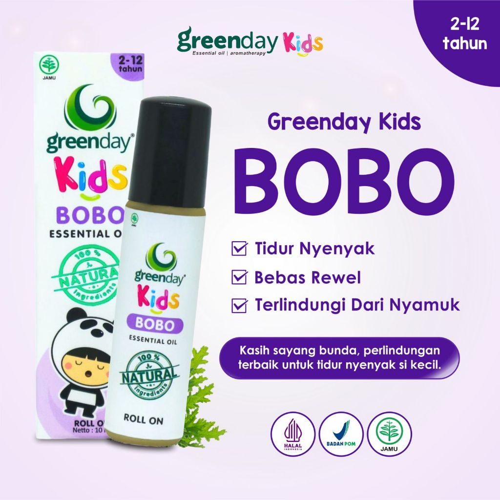 Greenday Kids Bobo – Essential Oil Bayi Tidur Nyenyak & Anti Nyamuk