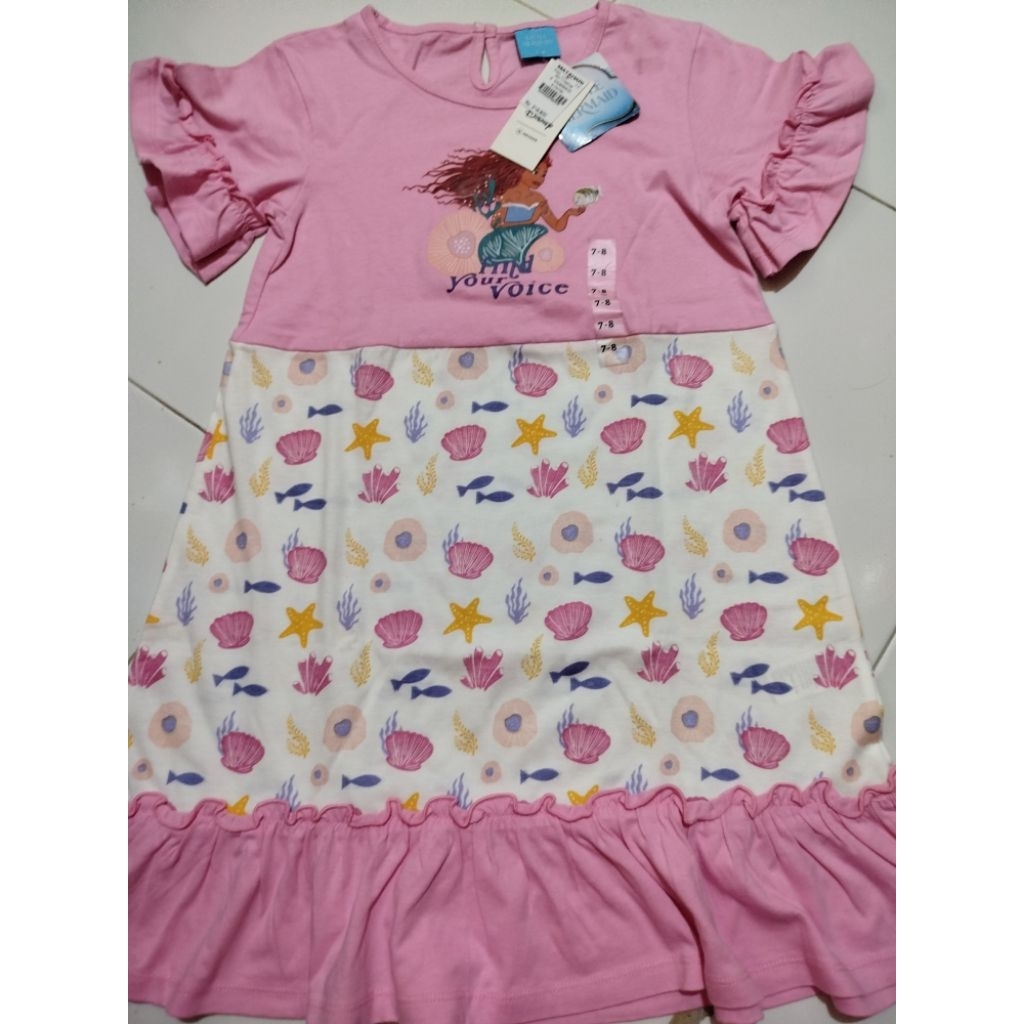 Dress Anak Nevada x Disney The Little Mermaid / Dress Anak Perempuan