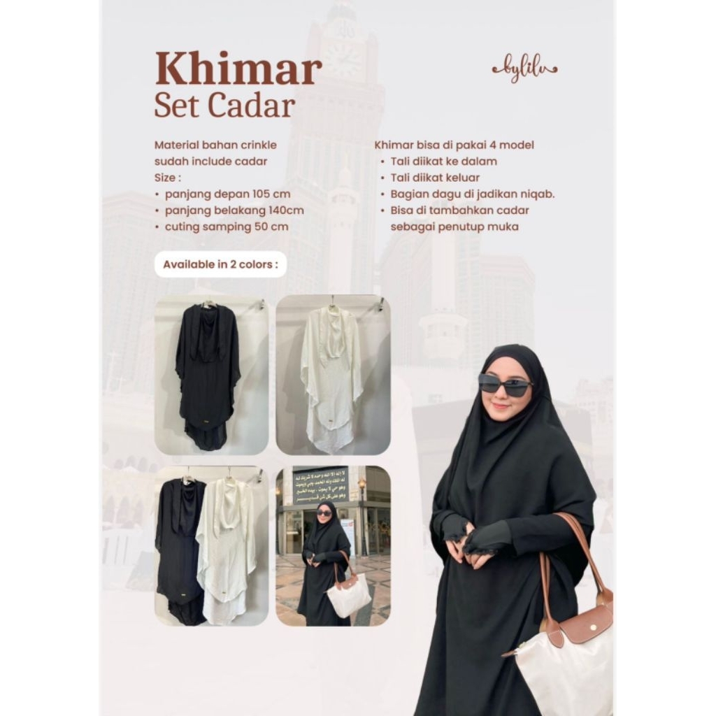 Khimar Umroh / set cadar