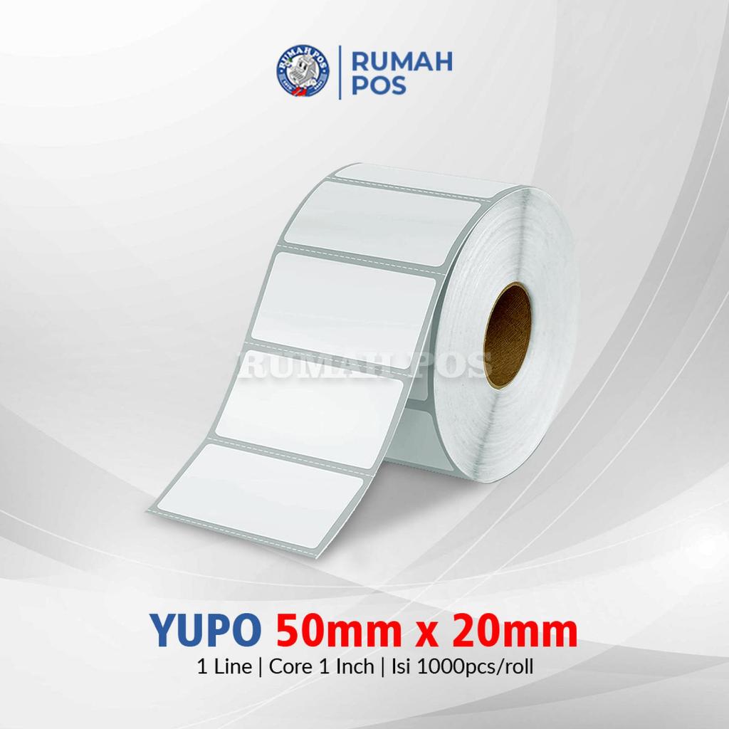 Stiker Barcode 50x20 Kertas Label YUPO 50 x 20 mm 1 Line isi 1000