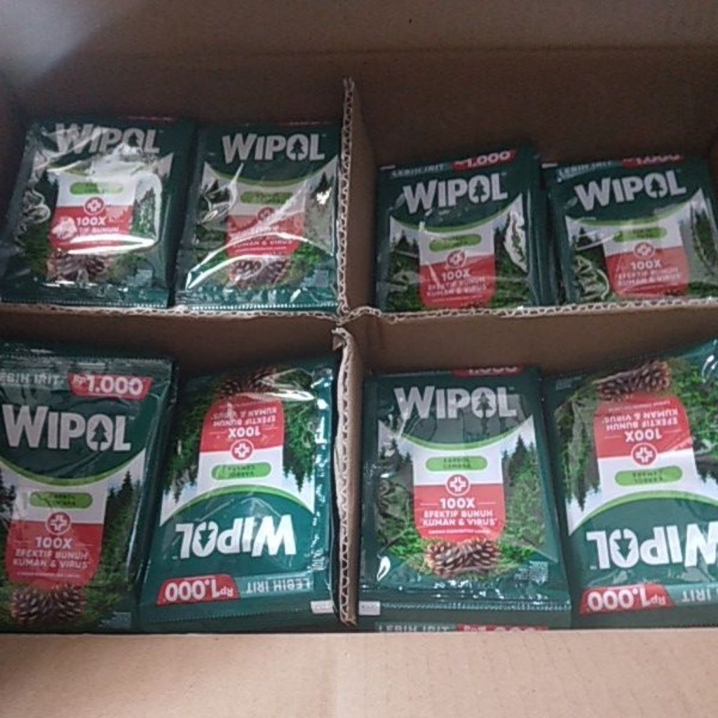 Wipol karbol cemara 1 dus isi 144 pcs.
