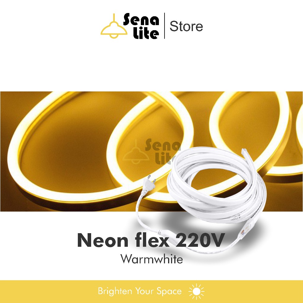 Lampu neon flex 220v led flexible waterproof lampu hias