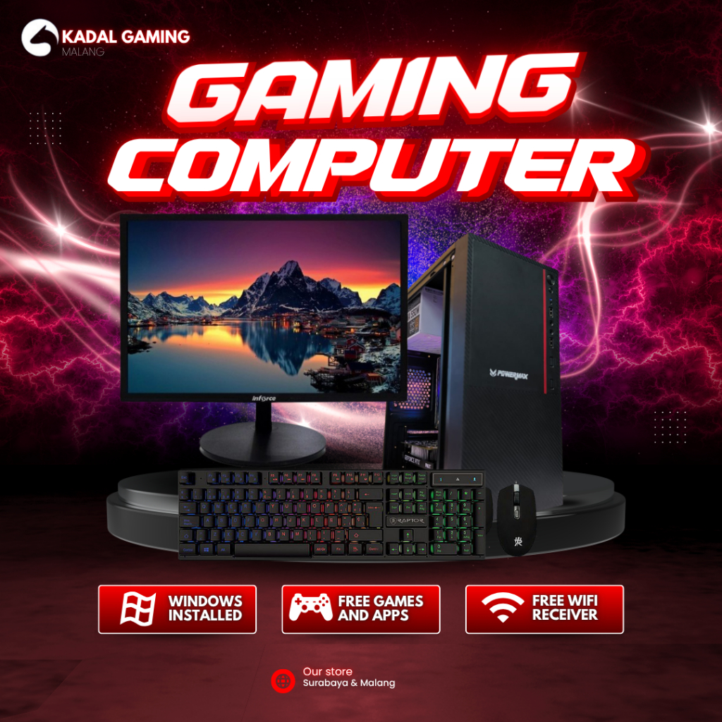 PC FULLSET GAMING INTEL CORE I5 3470 GT 1030 2GB 8GB SSD 256GB