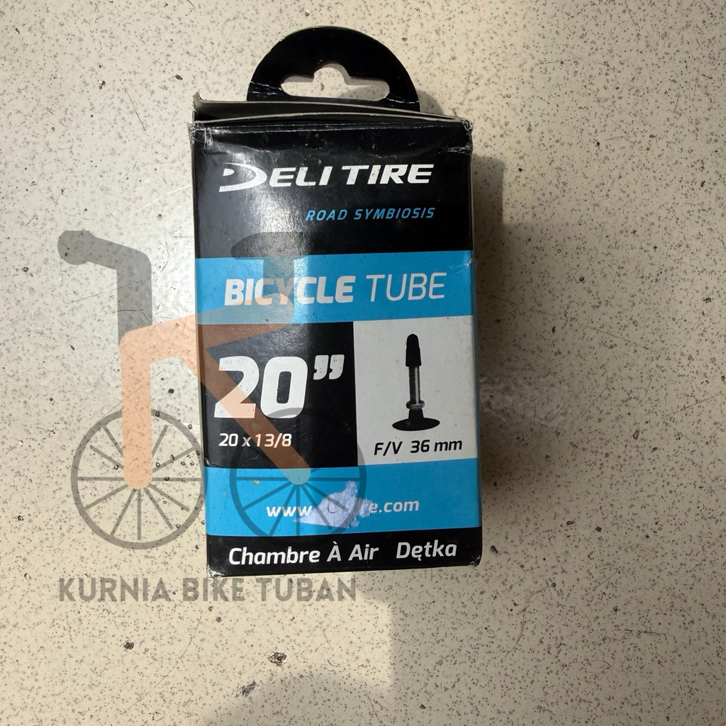 Ban Dalam DELI TIRE 20 X 1 3/8 Presta FV 36mm Tube Sepeda Lipat Seli 20 plus