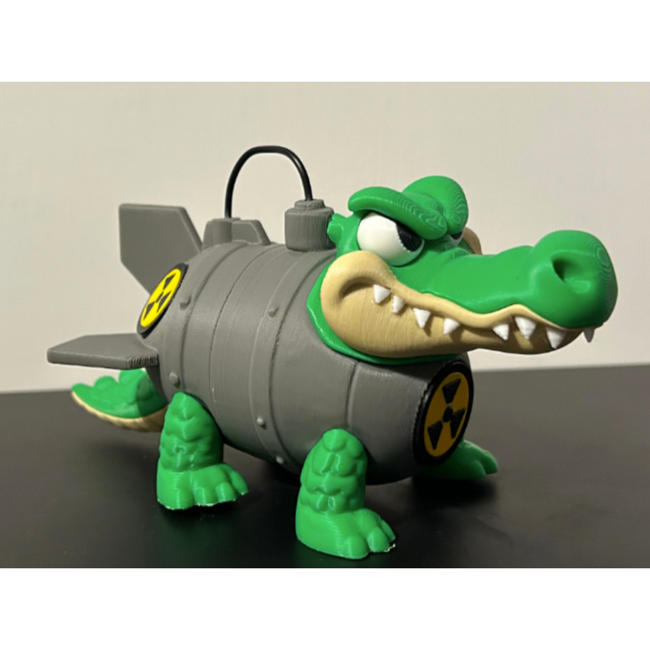 Bombardino Crocodilo – Mainan Buaya Artikulasi Bahan Plastik Premium