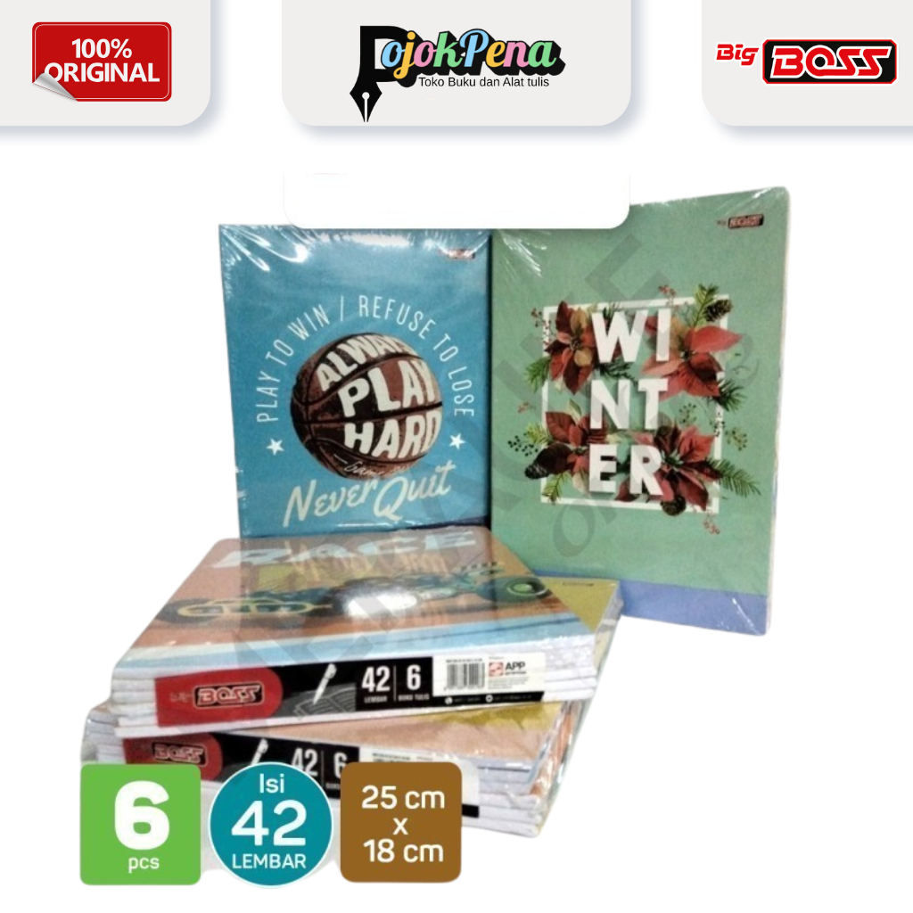 Buku Tulis BigBoss 42 Lembar 250x180mm 70gsm