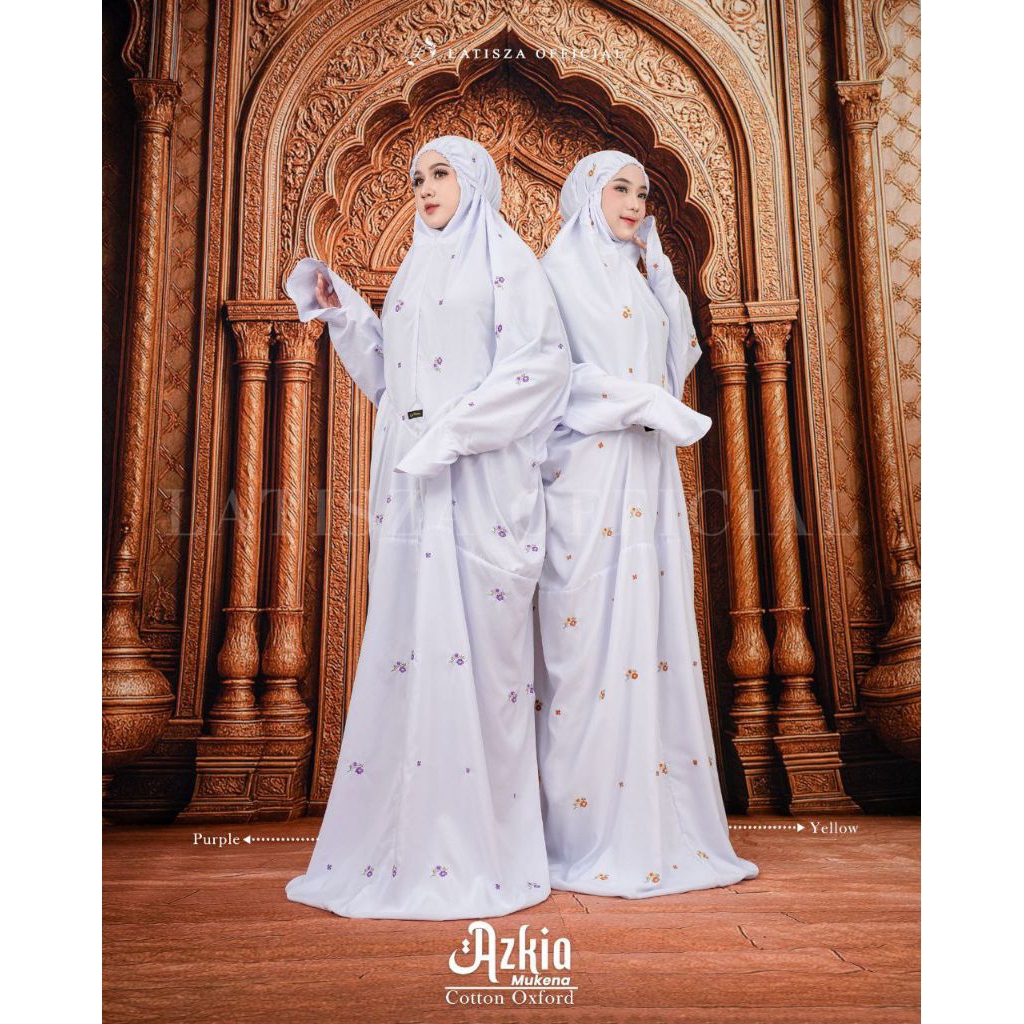 mukena lajuran putih / mukena Aisyah latisza