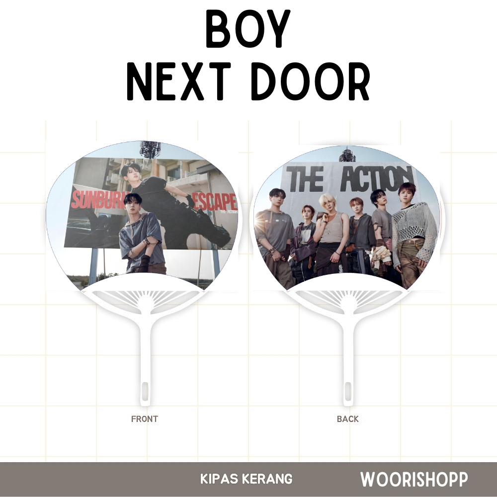 KIPAS TANGAN BOY NEXT DOOR THE ACTION KERANG UCHIWA FAN KPOP UNOFFICIAL JAEHYUN LEEHAN RIWOO TAESAN