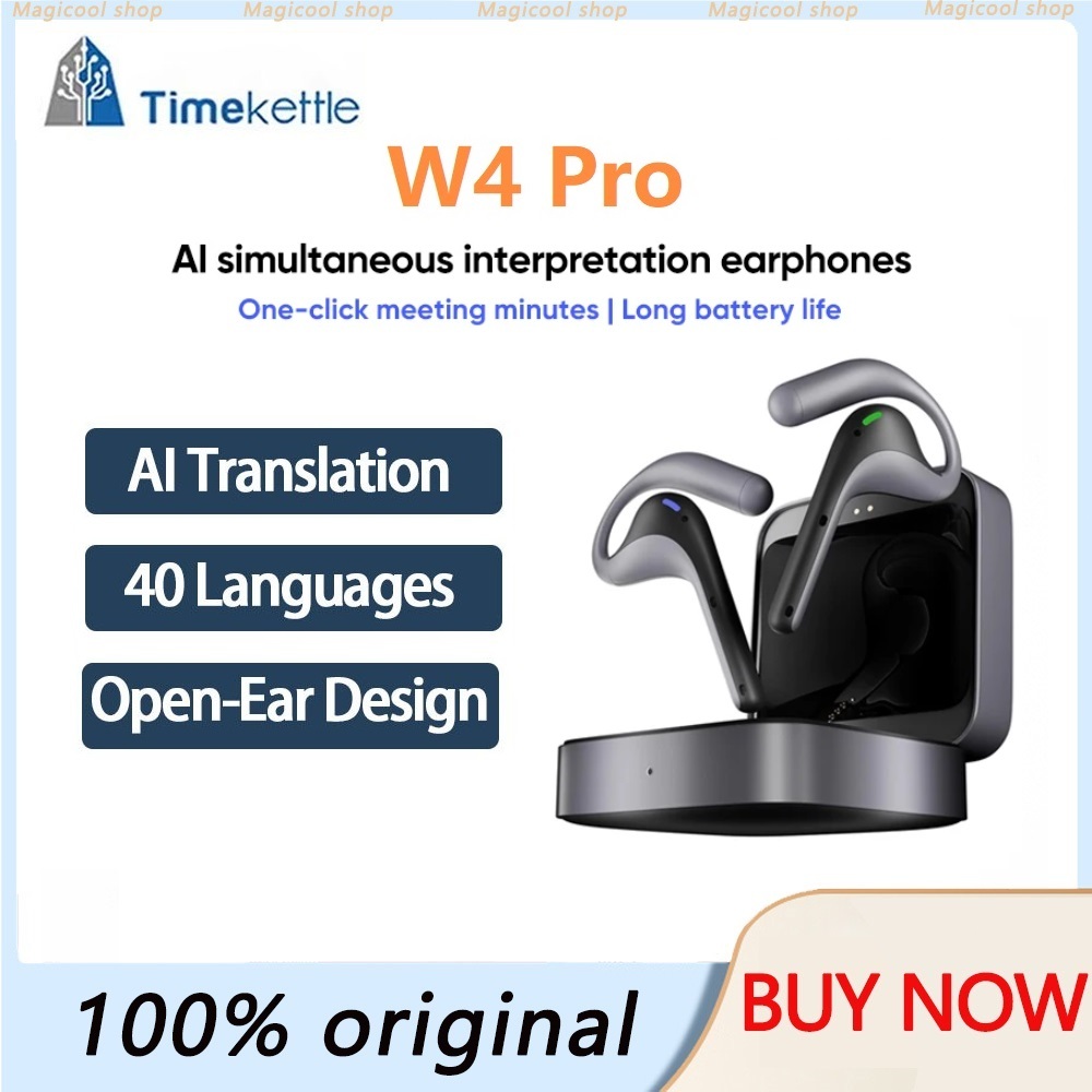 Timekettle W4 Pro AI Interpreter Translation Earbuds Bidirection Simultaneous Smart Headset