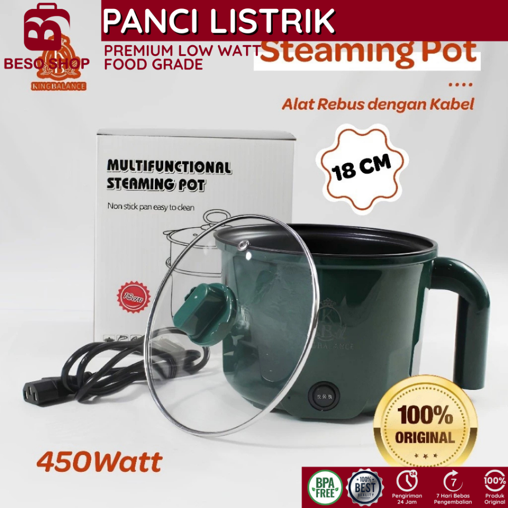 BESO SHOP Panci Masak Listrik Portable Alat Masak Listrik DZG