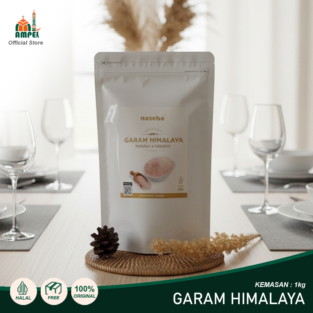 Naseba Garam Himalaya Murni 1kg Untuk Diet Keto Lebih Kaya Mineral & Antioksidan