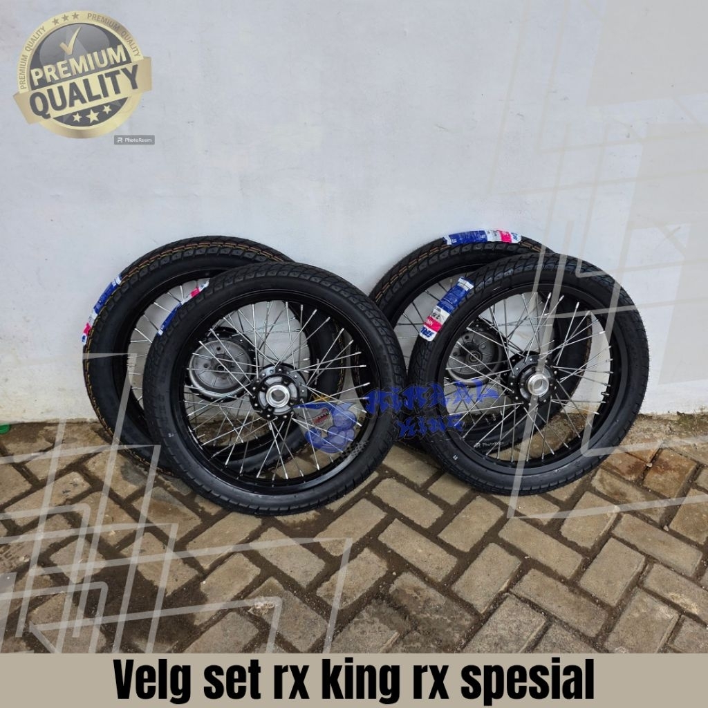 velg velk pelek set rx king rx spesial ring 18 rossi lengkap ban NR65 depan dan belakang