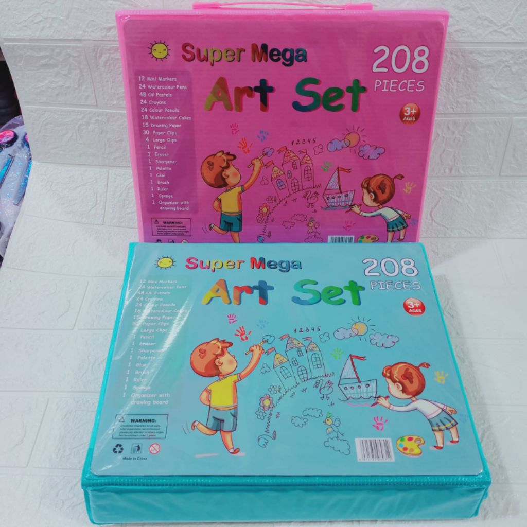 ART SET 208 PCS / Krayon set lengkap / Crayon 208 set