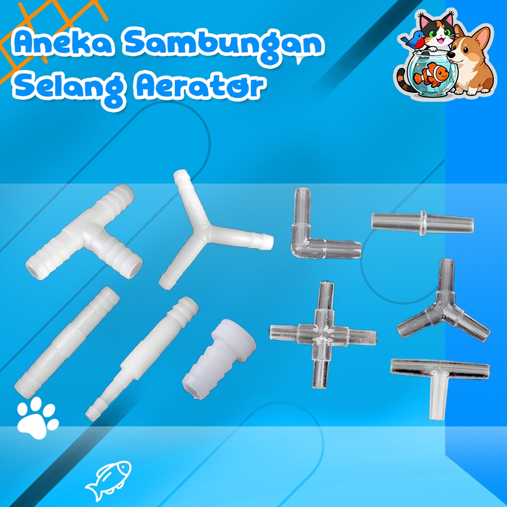 Sambungan Selang Aerator Bercabang T L I Y X – Konektor Udara Aquarium Aquascape Kolam