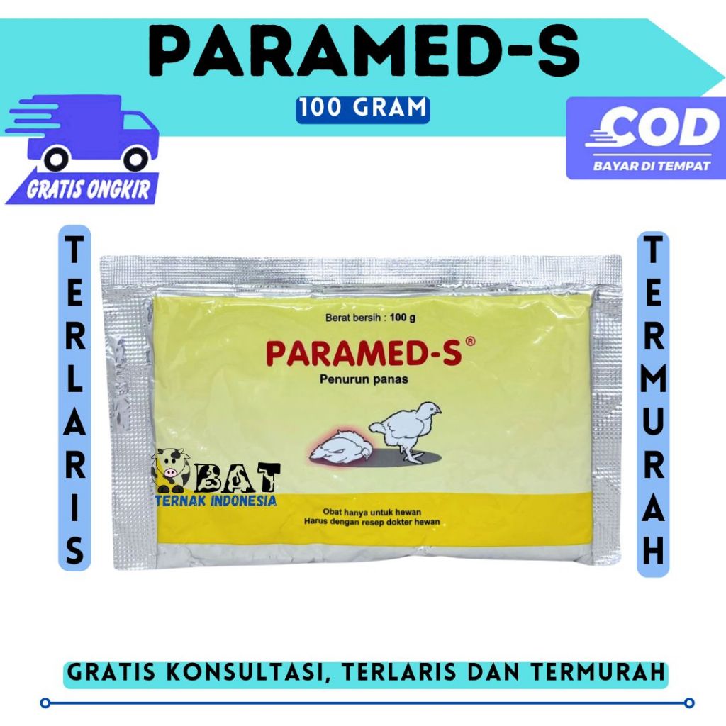 Paramed-S 100 Gram Obat Penurun Panas Ayam Gumboro