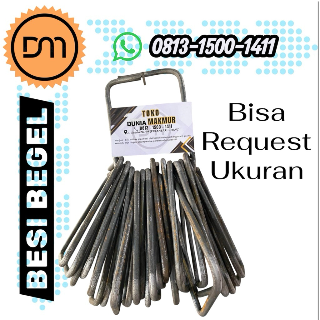 DM - [50pcs] Promo begel besi 8x12 / Begel besi / Ring besi / Cincin besi / Besi beton / besi behel 