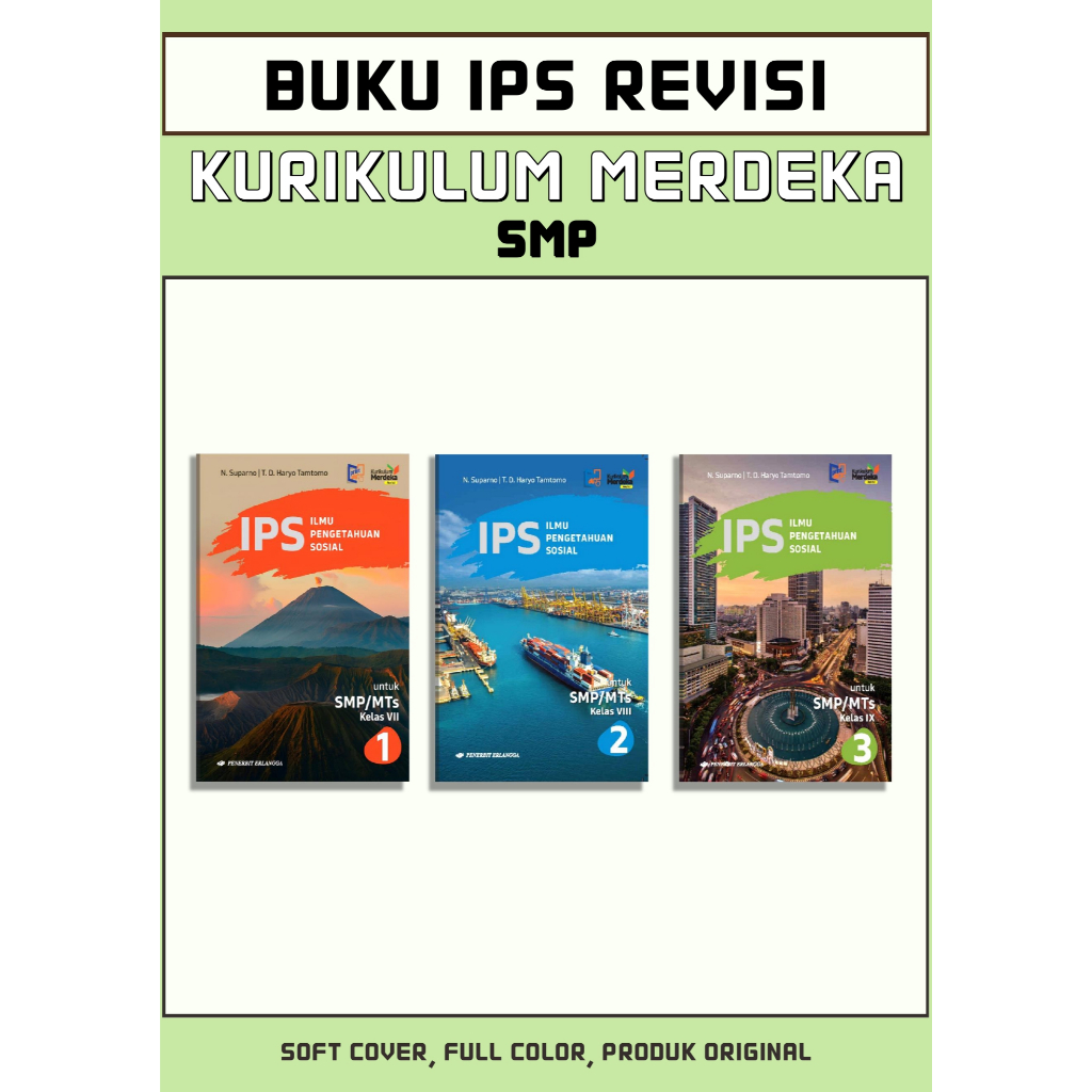Buku ERLANGGA IPS Kelas 7 8 9 SMP Kurikulum Merdeka (REVISI)