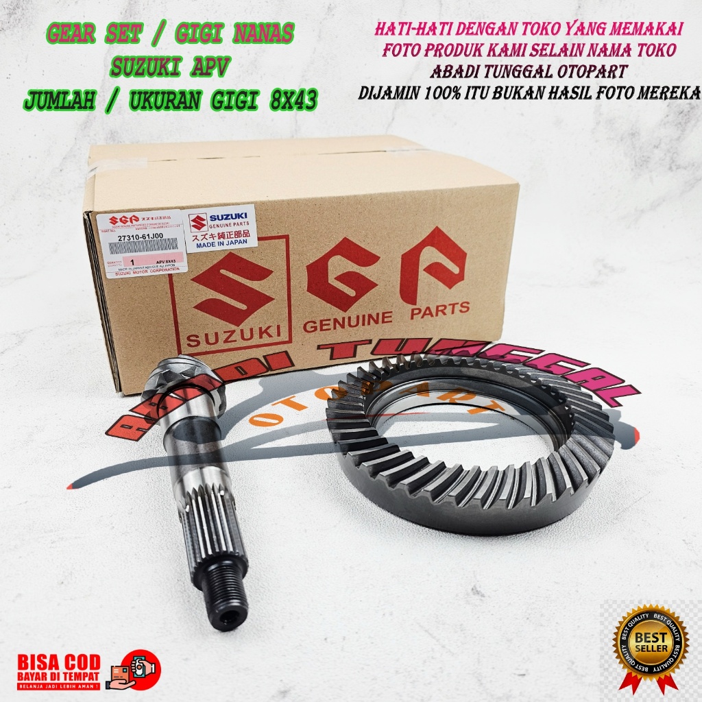 GIGI GARDAN SET SUZUKI APV 8X43 PART MOBIL