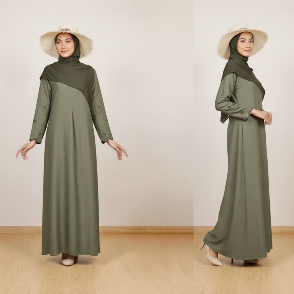 GAMIS KATUN MADINAH BORDIL DRESS PESTA MEWAH ELEGAN