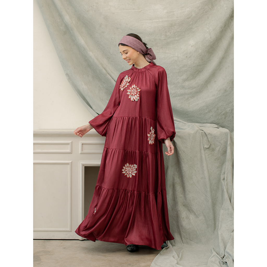 KARIMAKE - Gamis Sarupa In Floral - Gamis Premium