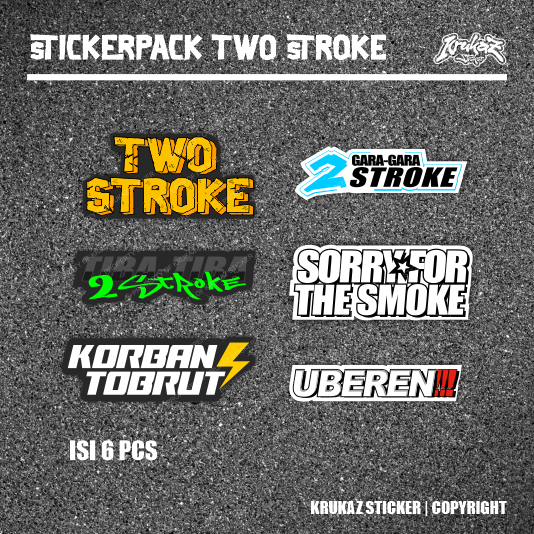 STICKER/STIKERPACK TWO STROKE, stiker motor, stiker edisi two stroke - KRUKAZ STICKER -