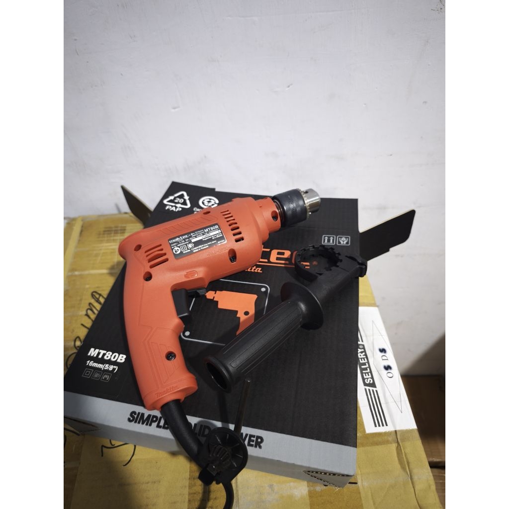 Bor Tembok maktec MT80B 16mm / Bor Listrik Impact Drill 500W maktec MT 80B (Original by Makita)