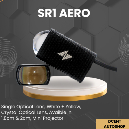 Mini Projie Saber SR1 Aero - Single Optical Lens - Lampu LED Mobil - Mini Projector Mobil -100% Orig