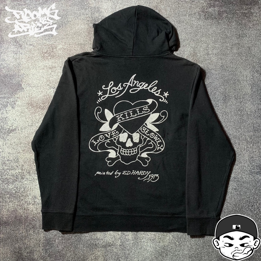 RBA* Hoodie Collection ‘Ed Hardy Skull Art Black Hoodie’