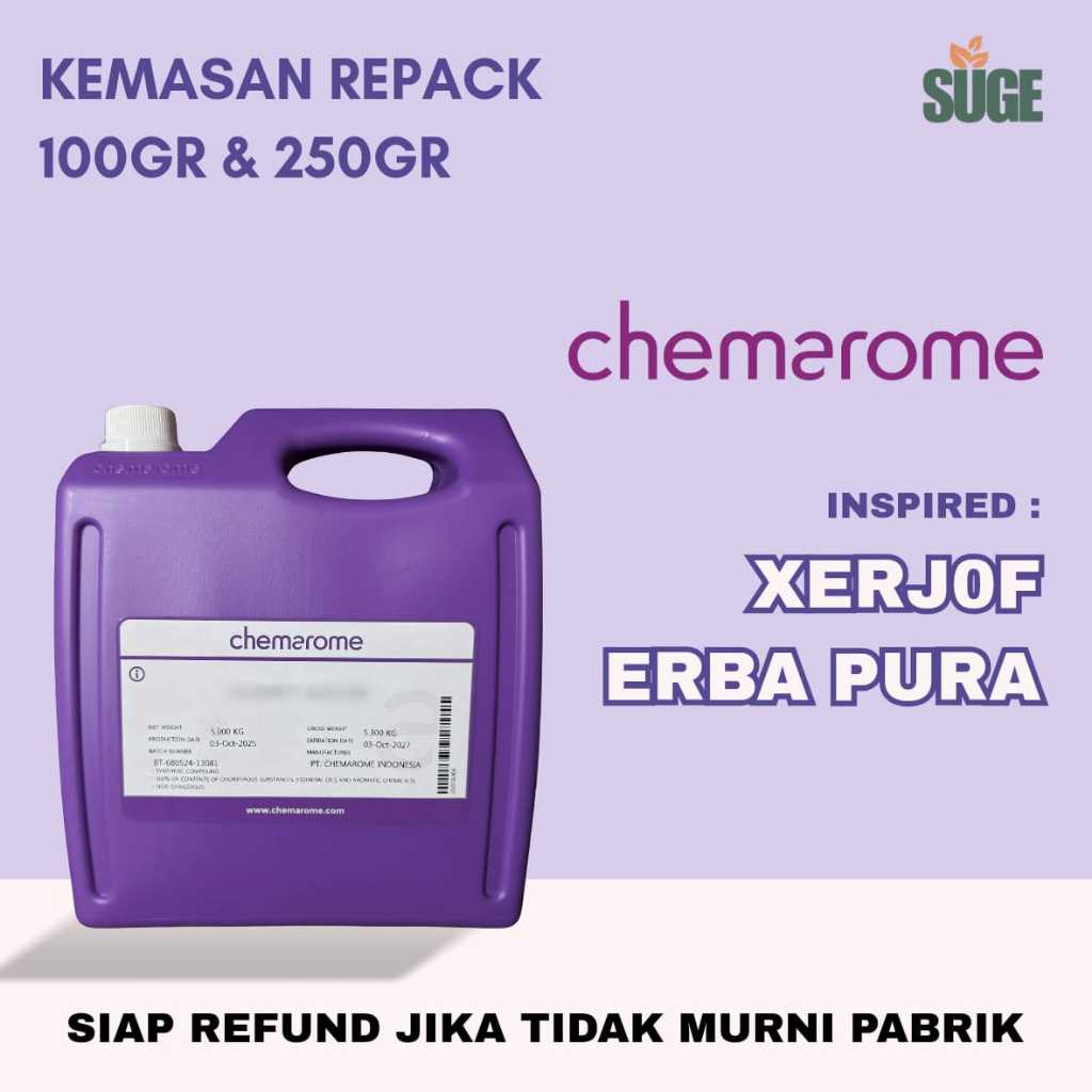 XERJOFF ERBAPURA - CHEMAROME - BIBIT PARFUM MURNI KEMASAN REPACK 100GR & 250GR