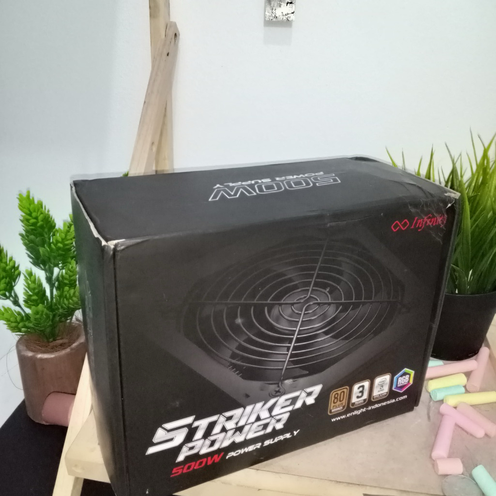 PSU POWER SUPPLY INFINITY 500 WATT 80+ Bronze RBG STRIKER POWER PC