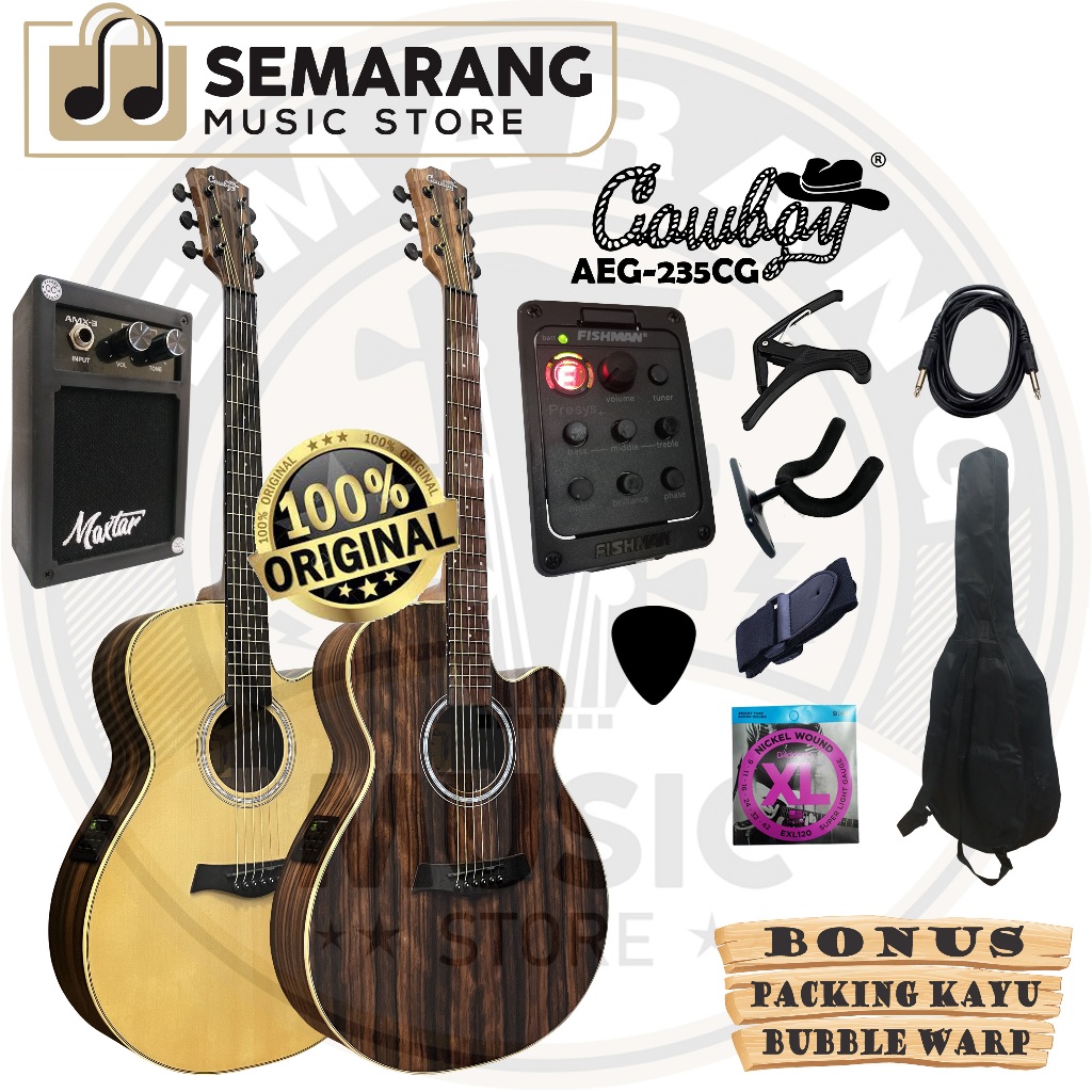 ORIGINAL Gitar Akustik Elektrik Cowboy AEG-235CG NA / AEG 235 CG NS Gitar Cowboy Original