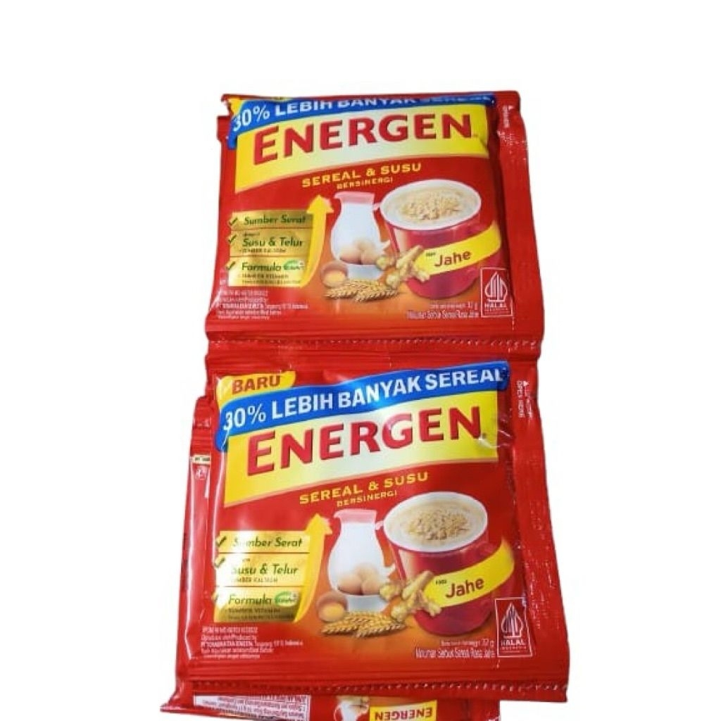 Energen Jahe, Coklat,Vanila, Kacang Hijau(harga 1 renteng)