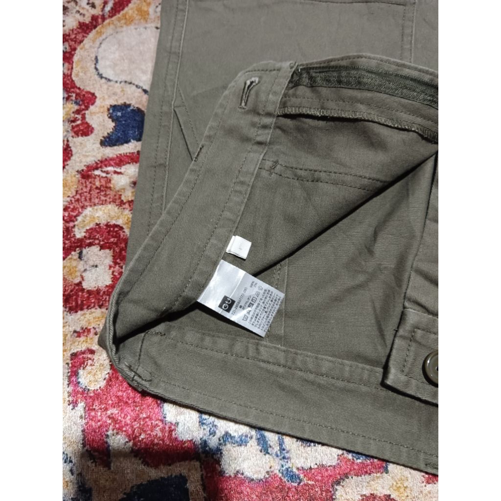 Uniqlo long pants fatigue baggy olive