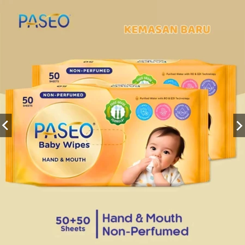 Paseo Wipes 50s Banded Hand & Mounth | Purified Water