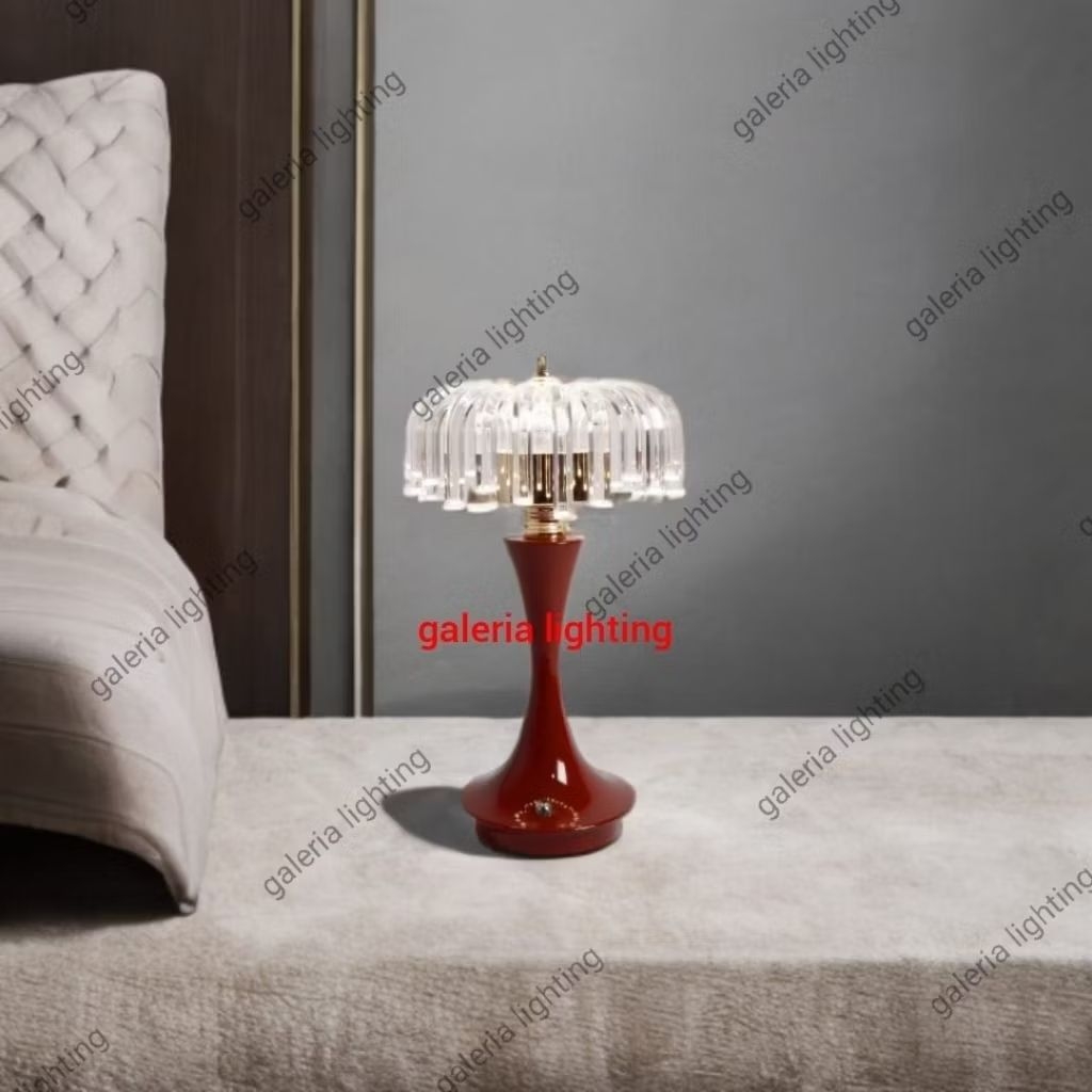 Lampu meja nakas modern LED portable dekorasi ruang tidur/ruang tamu/hotel tipe caleste