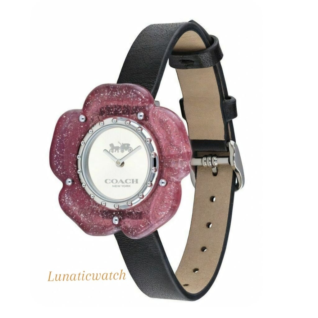 Original Coach Perry Flower Ladies Watch Strap Leather