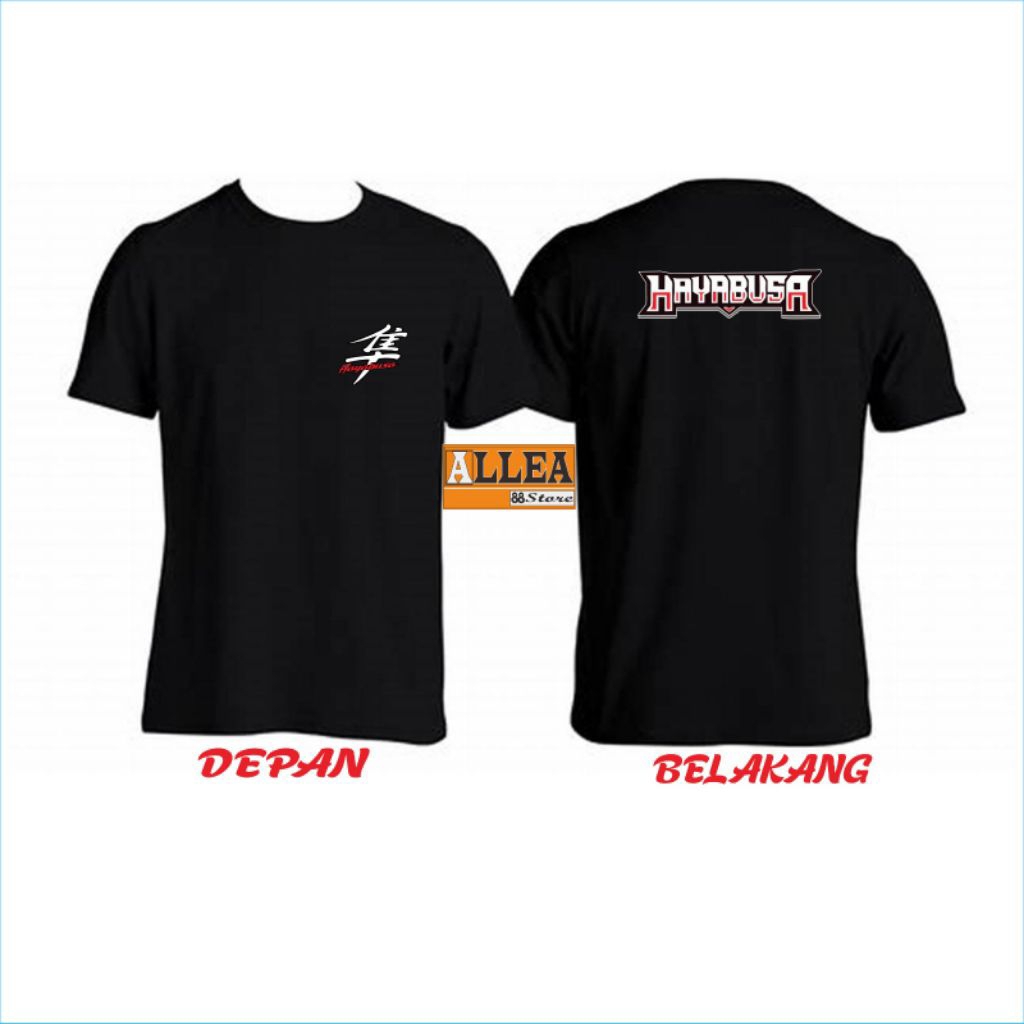 BAJU KAOS DEWASA MOTIF TULISAN JEPANG HAYABUSA,SUZUKI HAYABUSA, HAYABUSA MOBILE LEGEND LENGAN PENDEK