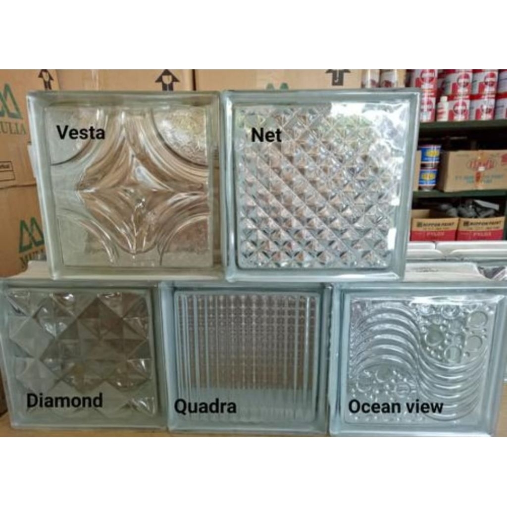 GLASS BLOCK Dinding Merk MULIA - Blok Kaca - Roster Kaca Via Grab / GO SEND