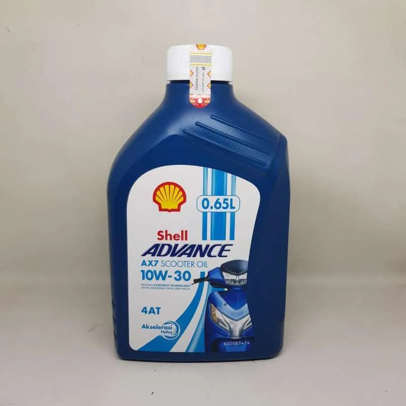 SHELL ADVANCE MATIC 4T AX7 0.65L SCOOTER SEMI SYNTHETIC SAE 10W 30 JASO MB API SN AX 7 Oli Motor Mat