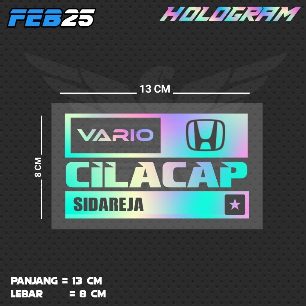STIKER CUTTING TULISAN VARIO CILACAP SIDAREJA / FEB25 KEC