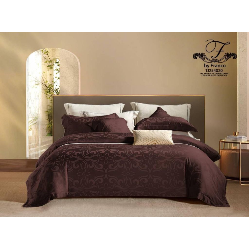 Sprei & Bedcover Premium Jacquard Tencel – Bahan Adem, Desain Elegan, dan Anti Kusut (30cm)