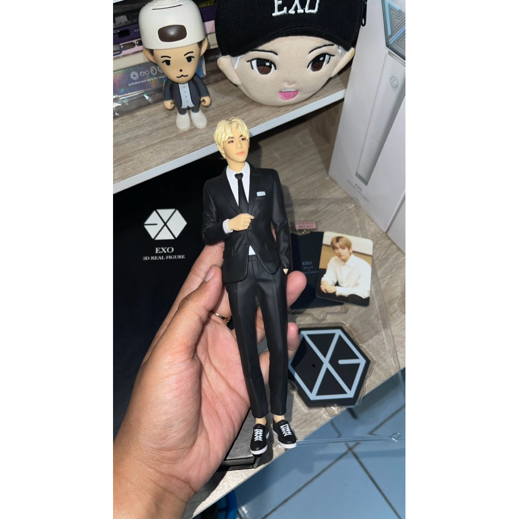 Figure Real 3D Baekhyun EXO Official With Photocard