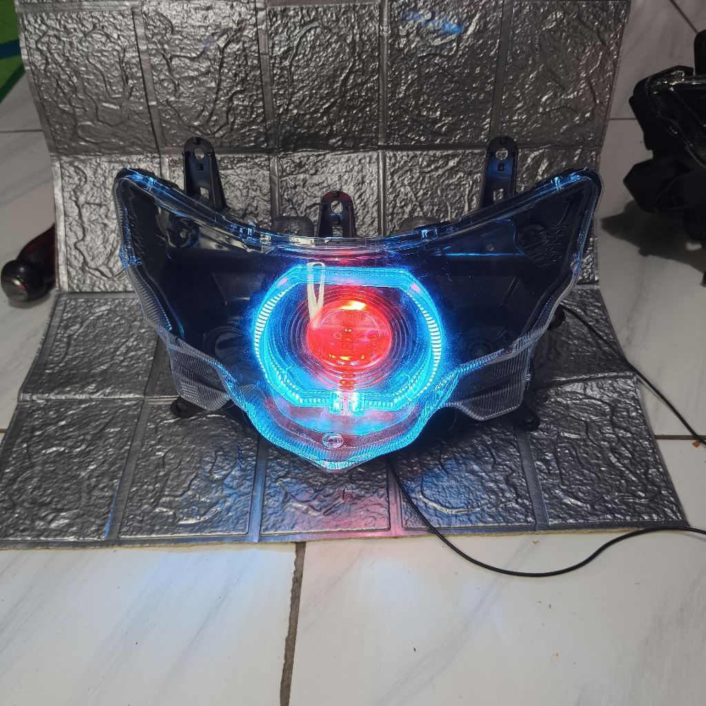 REFLEKTOR LAMPU DEPAN MIO SOUL GT 125 LED SET BILED 4,5IN FUL SET TINGGAL PASANG
