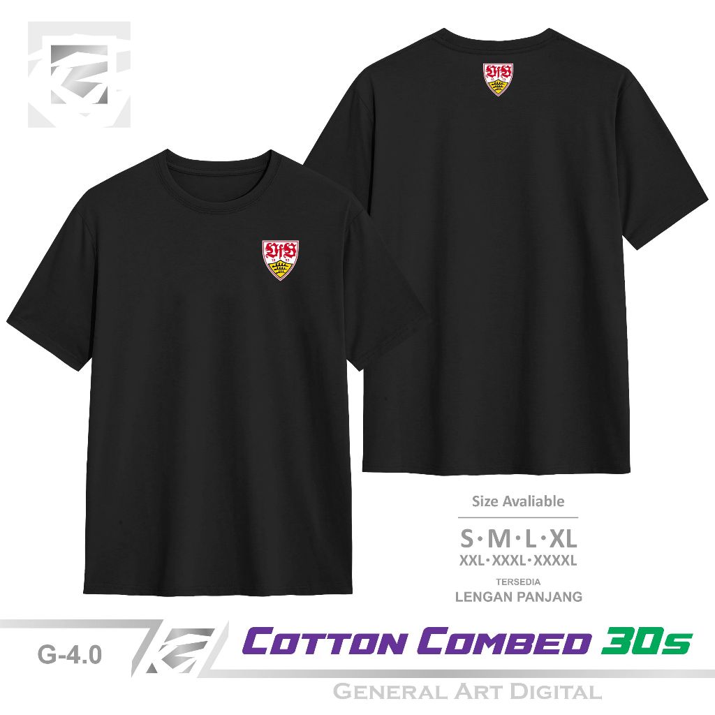 Baju Kaos Logo Club Bola VfB Stuttgart T-Shirt Pria Wanita Premium 100% Katun Combed