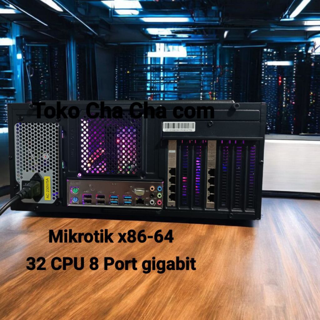 PC Mikrotik x86-64 32 CPU 8 Port Lan Gigabit