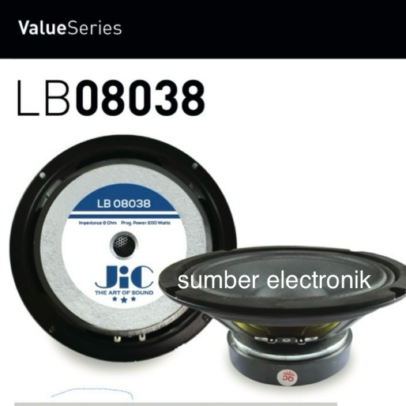 speaker 8 inch JiC LB 08038 LB08038 Speaker 8 Inch JiC LB 08038 Dengan Bubble Wrap
