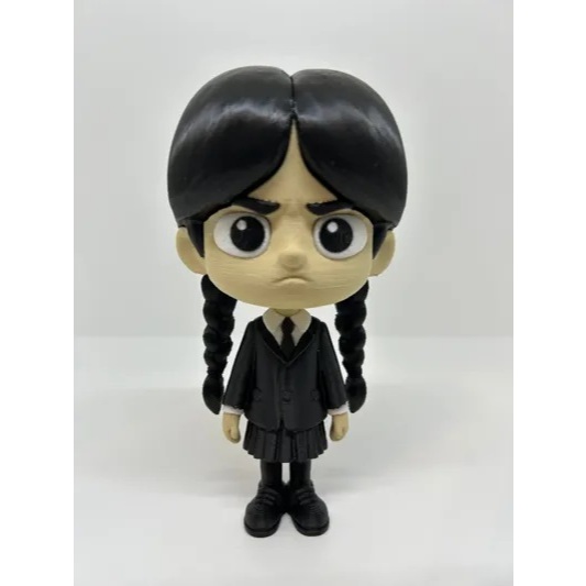 Mainan Figure Wednesday Addams | Wednesday 3D Printed | Action Figure Koleksi Dekorasi